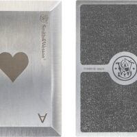 S&W BULLSEYE THROWING CARDS - 4-PACK SS LASER ETCHED W/SHTH