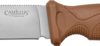 CAMILLUS SWEDGE FIXED BLADE - 4.3" SS BLADE NYLON BROWN
