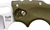 COLD STEEL TUFF LITE 2.5" OD - GREEN PLAIN EDGE CLIP FOLDER