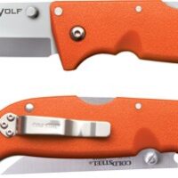 COLD STEEL FINN WOLF 3.5" BLZ - ORANGE CLIP FOLDER W/TRI-AD LK