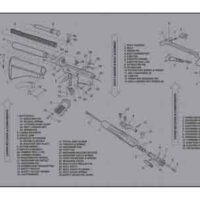 TEKMAT ARMORERS BENCH MAT - 12"X36" AR-15 GREY