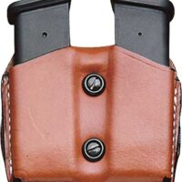 DESANTIS DOUBLE MAG POUCH OWB - LEATHER SIG P365 TAN