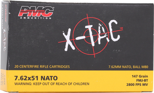 PMC 7.62x51 (7.62 NATO) 147GR - FMJ-BT 20RD 25BX/CS