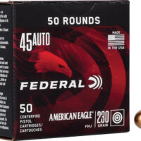 FEDERAL AE 45 ACP 230GR FMJ - 50RD 10BX/CS