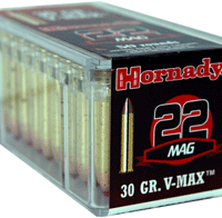 HORNADY 22WMR 30GR V-MAX - 2200FPS 50RD 40BX/CS