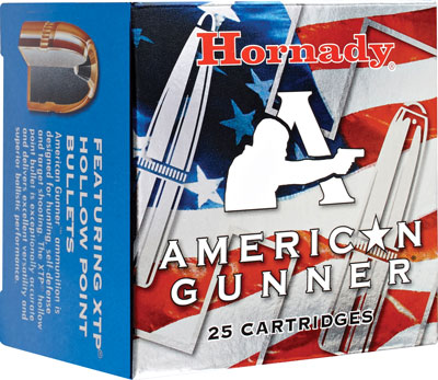 HORNADY AMERICAN GUNNER 9MM - LUGER +P 124GR XTP 25RD 10BX/C