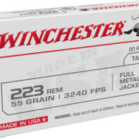 WINCHESTER USA 223 REM - 55GR FMJ 20RD 50BX/CS