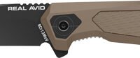 REAL AVID RAV-3 KNIFE ASSISTED - FOLDING 3.25" BLADE TAN