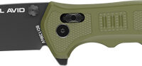 REAL AVID RAV-4 KNIFE ASSISTED - FOLDING 3.25" BLD GREEN NYLON