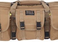 BULLDOG 37" 2 GUN TACTICAL CSE - 3 LARGE ACCESSORY POCKETS TAN
