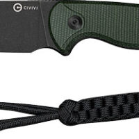CIVIVI KNIFE TIMBERBARK 3.2" - FIXED GREEN MICARTA/BLK STNWSH