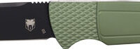 COBRATEC VIPER AUTO FOLDER - 3.12" OD GREEN/STN D2 BLK BLD