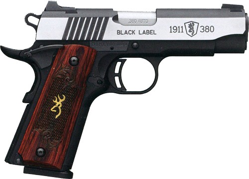 BROWNING 1911-380 BLACK LABEL - MEDALLION PRO 3.62" NT ST WOOD