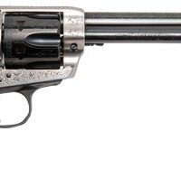 CIMARRON FRONTIER 45LC PW FS - 7.5" ENGRAVED SILVER/BL WAL