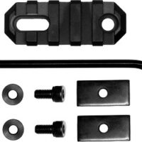 GROVTEC RAIL SECTION STOCK AR - 2.2" 5 SLOT ALUMINUM BLACK