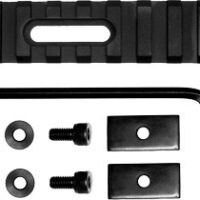 GROVTEC RAIL SECTION STOCK AR - 3.8" 9 SLOT ALUMINUM BLACK
