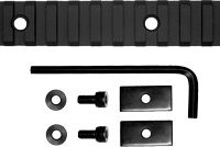 GROVTEC RAIL SECTION STOCK AR - 6" 15 SLOT ALUMINUM BLACK