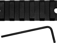 GROVTEC RAIL SECTION KEYMOD - 3" 7 SLOT ALUMINUM BLACK