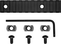 GROVTEC RAIL SECTION M-LOK - 6" 15 SLOT ALUMINUM BLACK