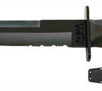 KA-BAR TANTO KNIFE - 8" W/PLASTIC SHEATH BLACK