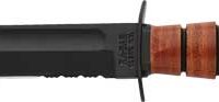 KA-BAR FIGHTING/UTILITY KNIFE - 5.25" SHRT W/LTHR USMC SERRTD