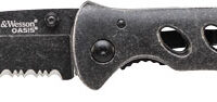 S&W OASIS SMALL LINER LOCK - KNIFE 2.6" STONEWASH BLADE
