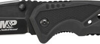 S&W KNIFE CLIP FOLDER 3.8" - BLADE BLACK W/ STRAP CUTTER
