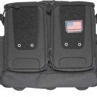 GPS TACTICAL ROLLING RANGE BAG - HOLDS 10 HANDGUNS BLACK NYLON