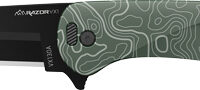 OUTDOOR EDGE RAZOR VX1 3" FLDR - GREEN TOPO ALUM SPRING ASSIST
