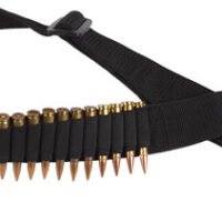 BULLDOG RIFLE AMMO BELT HOLDS - 24 CARTRIDGES ADJUSTABLE BLK