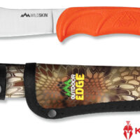 OUTDOOR EDGE WILD SKIN 4.0" - GUTHOOK KNIFE W/ MO SHEATH