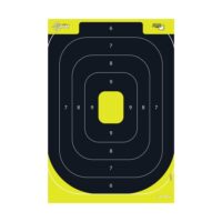 Allen EZ Aim Splash Reactive Paper Target IPSC Silhouette 12.5"x18.25" Yellow and Black 30 per Pad