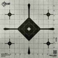 Allen EZ Aim Thermal ID Grid Bullseye Paper Target 12" x 12" - Gray