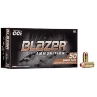 CCI Blazer Brass Handgun Ammunition .40 S&W 180 gr FMJ 985 fps 50/ct