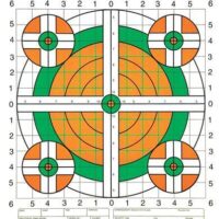Champion Scorekeeper Targets Fluorescent Orange & Green Bull - 100 yd. Rifle Sight-In 100/Pack