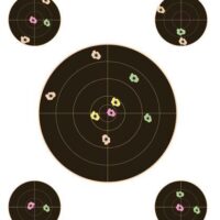 Champion VisiColor High-Visibility Paper Targets 8" Bull w/4 extra Bulls 10/Pack
