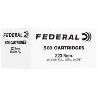 Federal Bulk Rifle Ammunition .223 Rem 55gr FMJ 3240 fps 500/ct