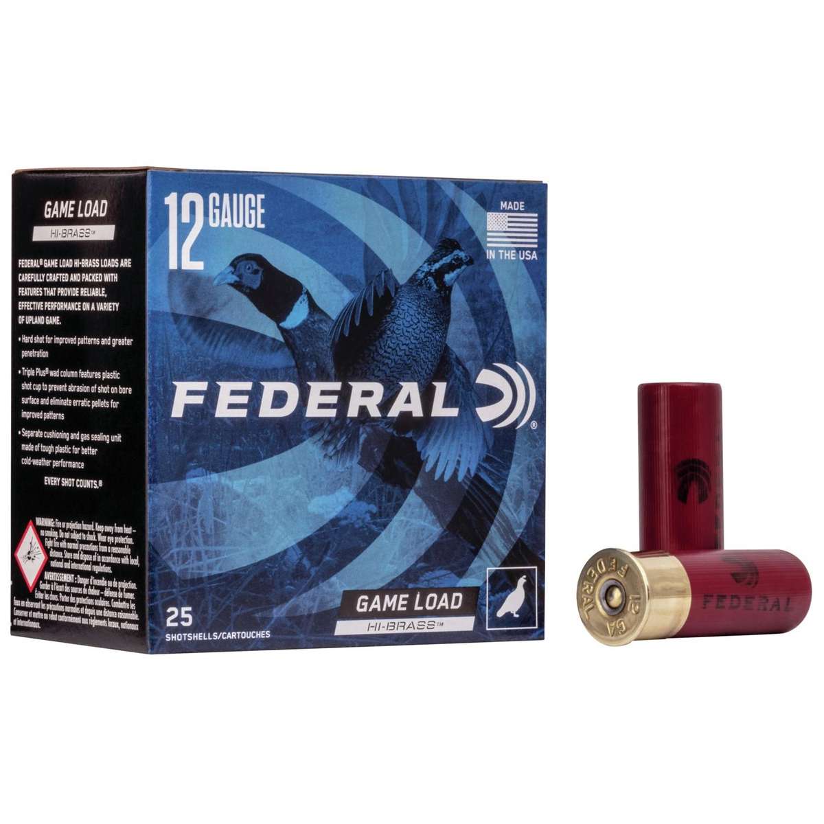 Federal Game-Shok Hi-Brass Load 12 ga 2 3/4" 3 3/4 dr 1 1/4 oz #6 1330 fps 25/ct