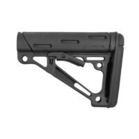 Hogue AR-15/M-16 Over-Molded Collapsible Buttstock Black - Fits Commercial Buffer Tube