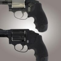 Hogue S&W J Frame Round Butt Centennial/Polymer Bodyguard Rubber Tamer Grip - Black