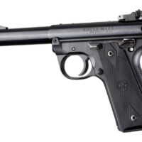 Ruger 22/45 MKIV Rubber Grip Panels Checkered W/Diamonds Black