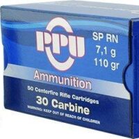 PPU Rifle Ammunition .30 Carbine 110 gr SP 1990 fps 50/ct