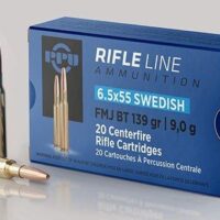 PPU Rifle Ammunition 6.5mm x 55 Swedish 139gr FMJ-BT 2540 fps 20/ct