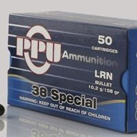 PPU Handgun Ammunition .38 Spl 158 gr LRN 902 fps 50/ct