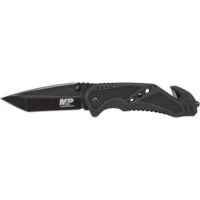 Smith & Wesson M&P SWMP11B Tanto Folder Rescue Lock 3 7/8" Blade Black
