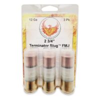 Phoenix Rising Terminator Slug Shotshell 12ga 2-3/4" 515gr FMJ Slug 1520fps 3/ct