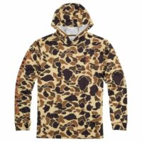 Browning Hooded Long Sleeve Tech Shirt Vintage Tan Camo M