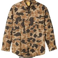 Browning Wasatch-CB Shirt Button-Front 2 Pocket Vintage Tan Camo S