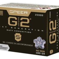 Speer Gold Dot Handgun Ammunition 40 S&W 180gr G2 1015 fps 20/ct
