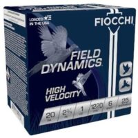 Fiocchi High-Velocity Hunting Load 20 ga 2 3/4" 2 3/4 dr 1 oz #6 1220 fps 25/ct